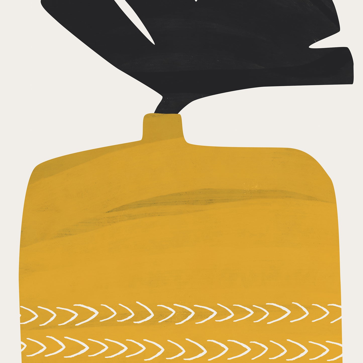 Plant In Yellow Ochre Pot