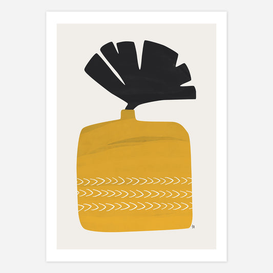 Plant In Yellow Ochre Pot
