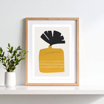 Plant In Yellow Ochre Pot